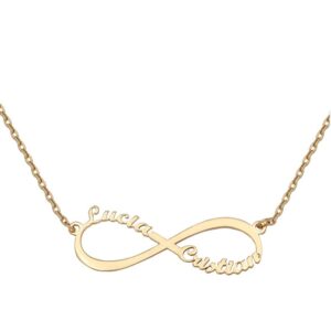 COLLAR INFINITO PERSONALIZADO ORO 18K G208