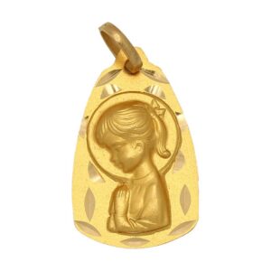 MEDALLA VIRGEN NIÑA ORO 18 K M215