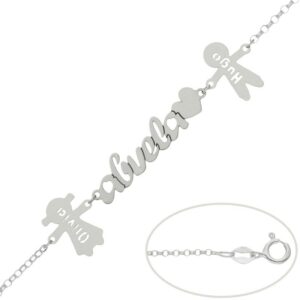 Pulsera Plata Personalizada Abuela