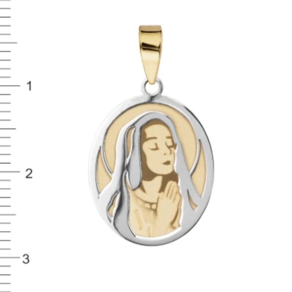 Medalla Virgen Niña Oro Bicolor 18 K 1-08548-0-8