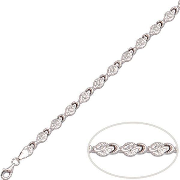 Pulsera Oro Blanco 18K PU426
