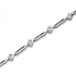 Pulsera De Oro Blanco y Diamantes 4009 0,23 ct.