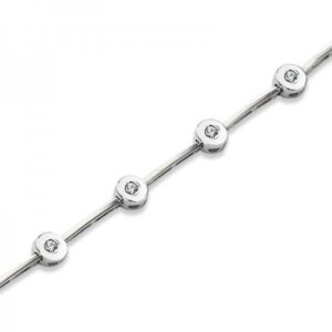 Pulsera De Oro Blanco y Diamantes 4008 0,23 ct.