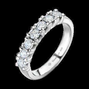 Anillo De Compromiso De Oro Blanco y Diamantes 0,70 ct 1098