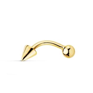 Piercing Ceja Banana Oro De Ley 18k 18074