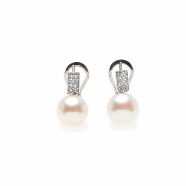 Pendientes Salvatore Plata Perla 144A0004