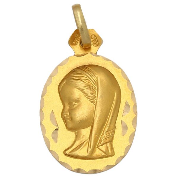 Medalla Virgen Niña Oro 18K M212