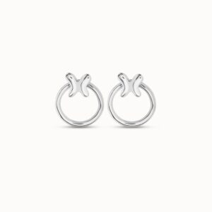 Pendientes Mujer Plateados Desmontable con Mariposa UNOde50