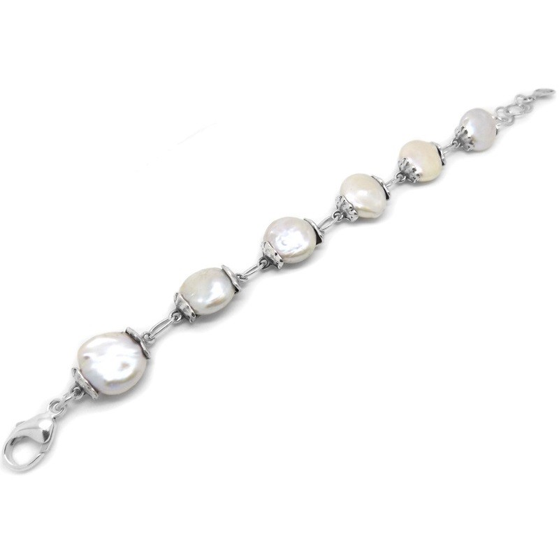 Pulsera Plata Perlas La Perionda 1400