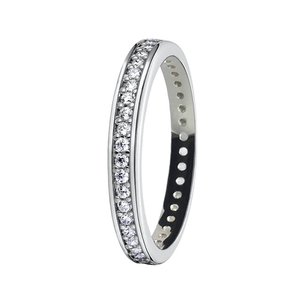 Anillo De Compromiso De Oro Blanco y Diamante 1000