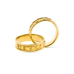 Colgante Dos Alianzas Oro Amarillo 18K 8385