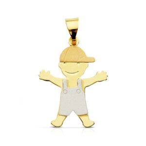 Colgante Niño Oro Bicolor 18K 16170-Niño