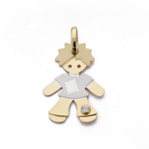 Colgante Niño Oro Bicolor 18K 16246-Niño