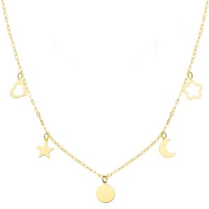 Collar Mujer Chapitas Oro Amarillo 18K
