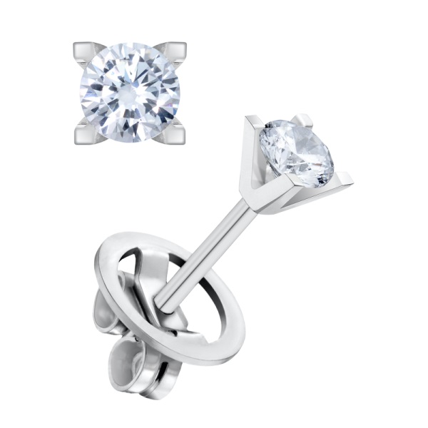 Pendientes De Oro Blanco y Diamantes 2016