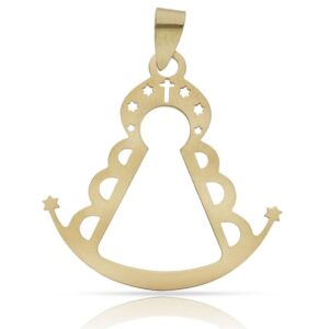 Colgante Virgen Del Rocío Oro De Ley 18k G316