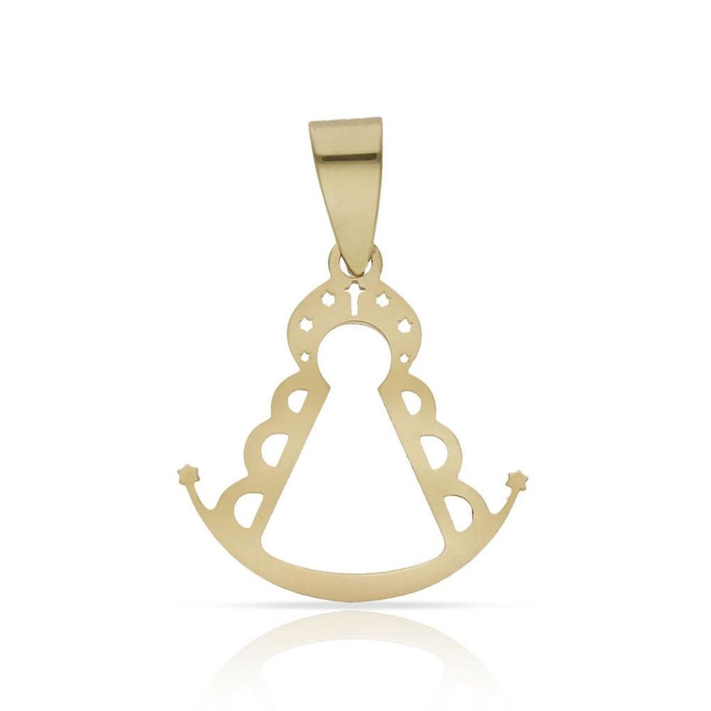 Colgante Virgen Del Rocío Oro De Ley 18k