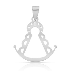 Colgante Virgen Del Rocío Plata De Ley AG685