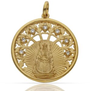 Medalla Virgen Del Rocío Plata De Ley Chapada AG4013