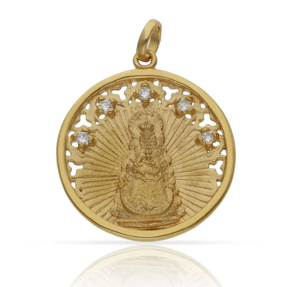 Medalla Virgen Del Rocío Plata De Ley Chapada AG4014