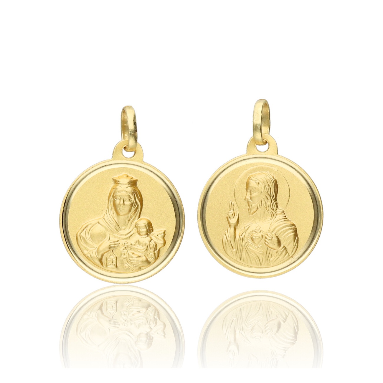 Medalla Escapulario Oro 18k 355003-16 16mm