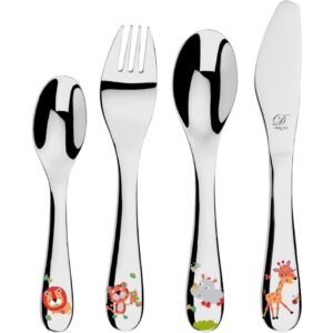Set de Cubiertos Infantiles de Acero Inoxidable Jungla Modelo 09708