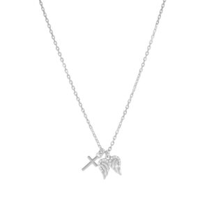 Collar Niña Marea D03307/AP Plata Alas y Cruz con Circonitas
