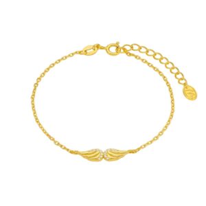 Pulsera Niña Marea D03303/AW Plata Dorada Alas con Circonitas