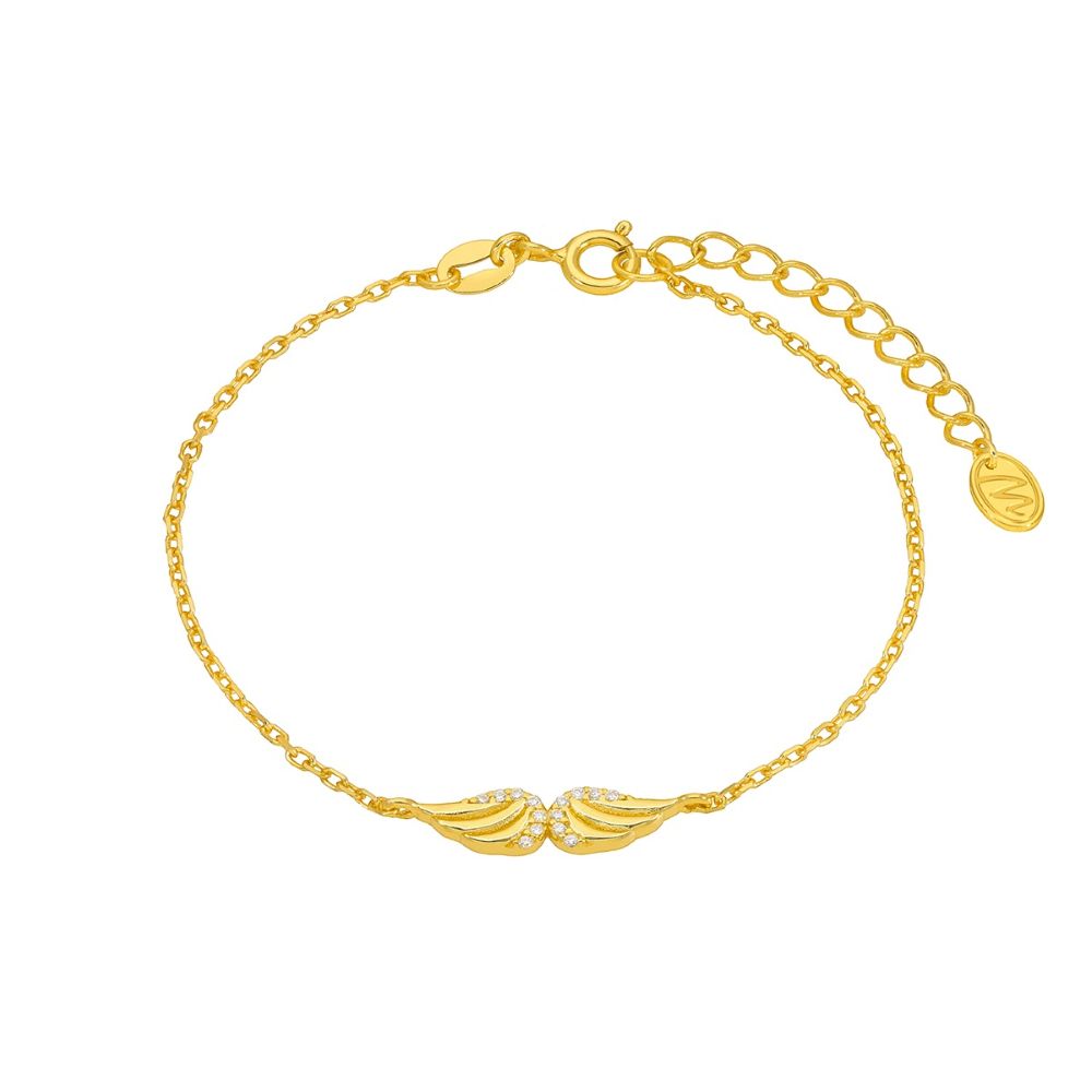 Pulsera Niña Marea D03303/AW Plata Dorada Alas con Circonitas