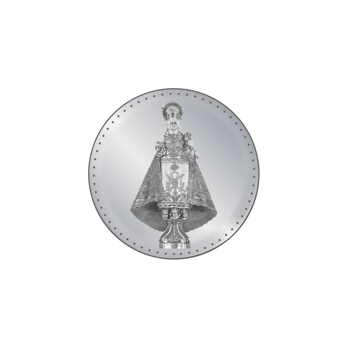 Estuche con 13 Arras de Boda Plateadas Virgen de Covadonga – Ref. 04165