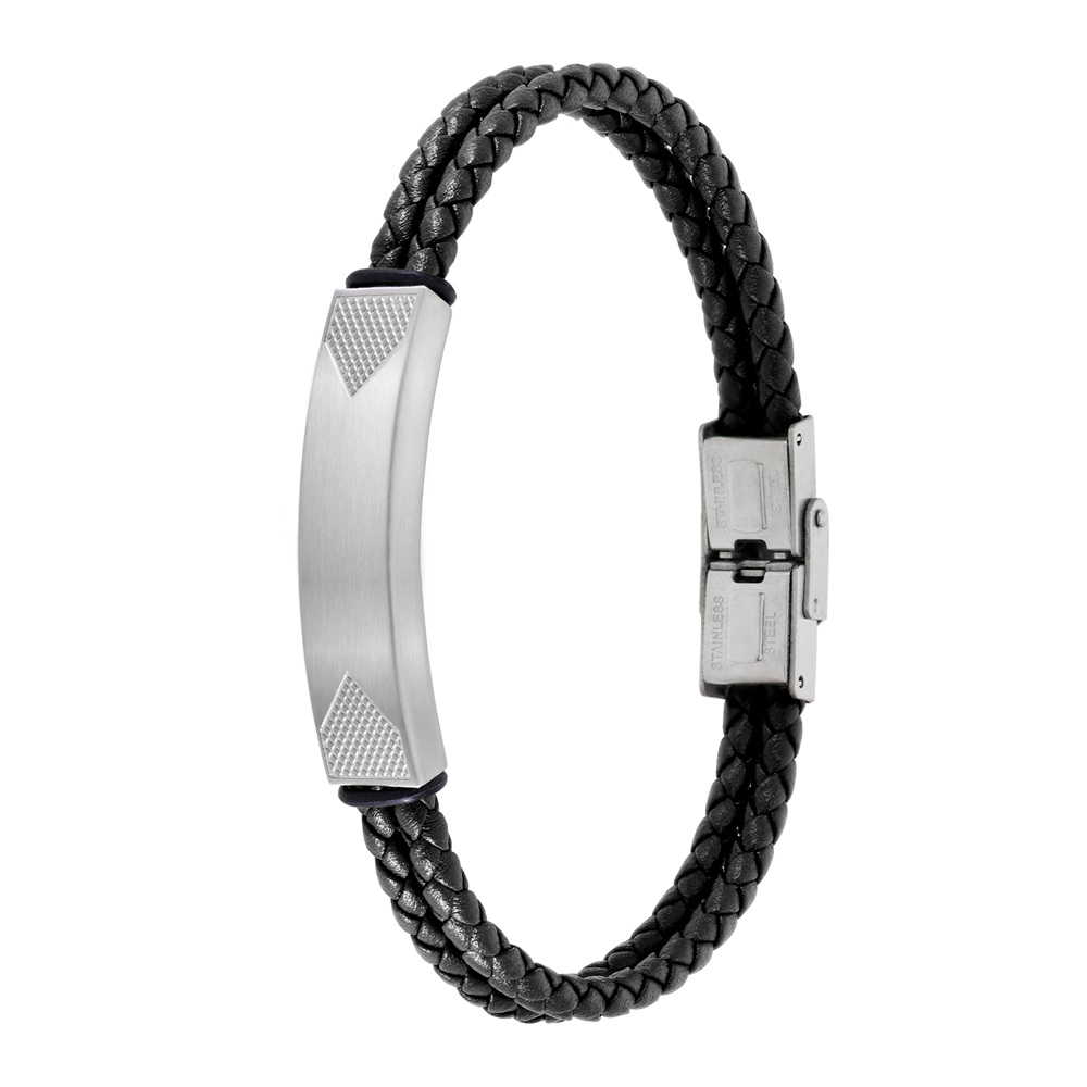 Pulsera Marea C00103/429 de Hombre en Piel Trenzada y Acero Inoxidable